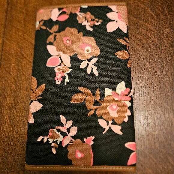 Spartina 449 Natural Linen Black Floral Print Hang Up Toiletry Bad - Picture 5 of 9